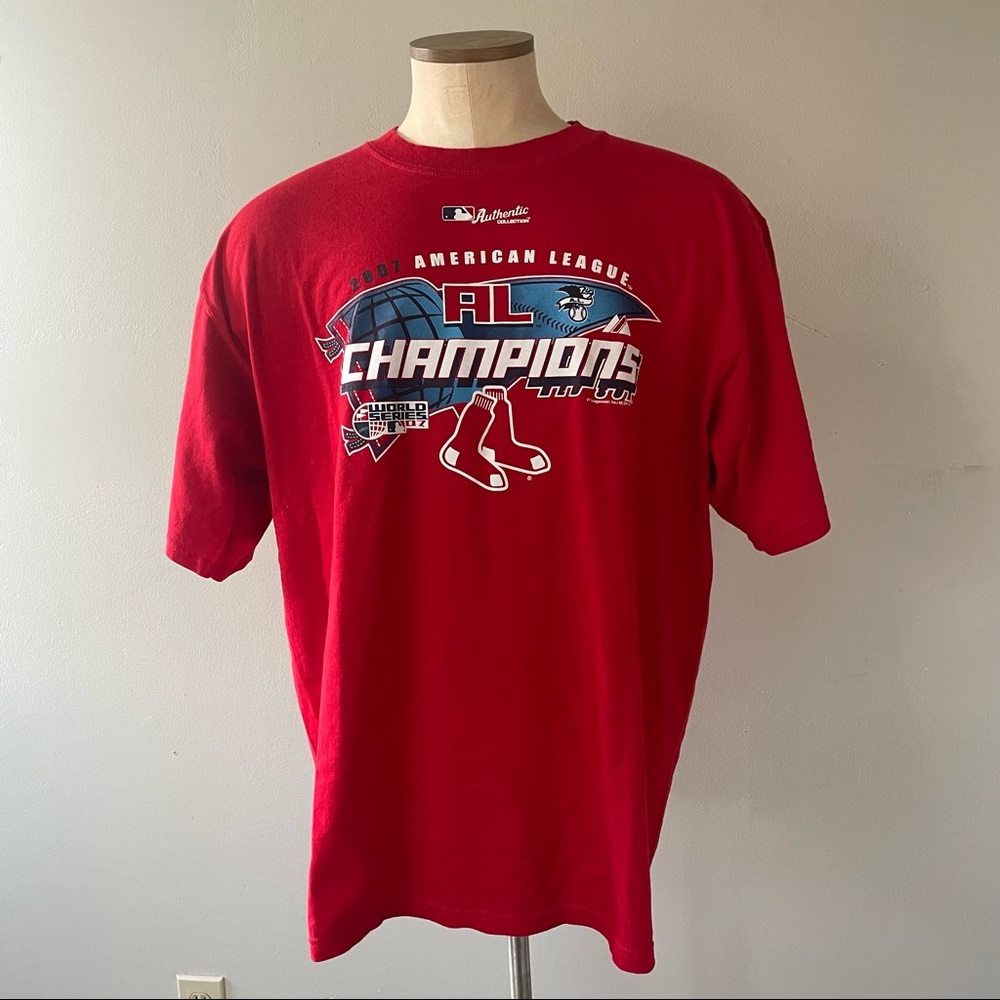 2007 World Series Boston Red Sox Champions T Shirt Authentic Collection Size XL